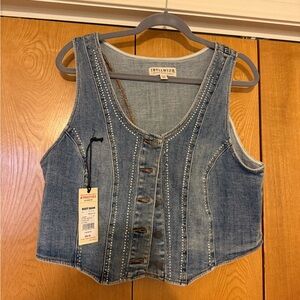Idyllwind Blue Denim Studded Tank Top